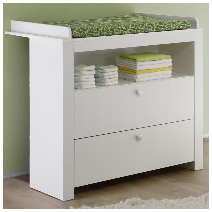 Chambre bébé Trio : Lit 70 x 140 cm + Commode a langer + Armoire OLI