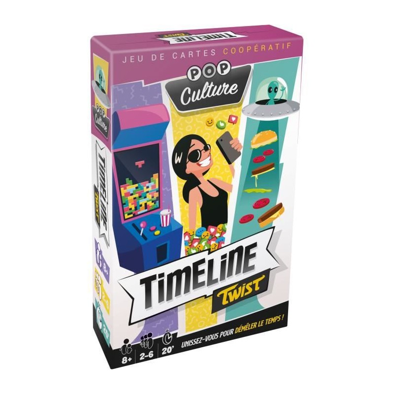 Timeline Twist Pop Culture|Asmodee - Jeu de cartes coopératif - 2 a 6 joueurs - a partir de 8 ans