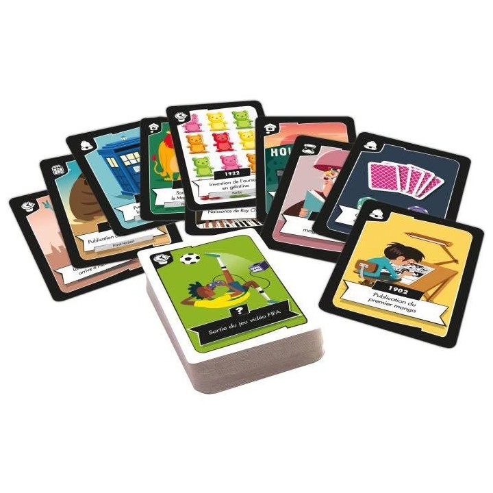 Timeline Twist Pop Culture|Asmodee - Jeu de cartes coopératif - 2 a 6