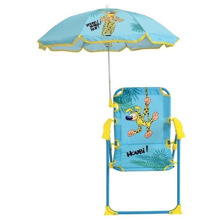 MARSUPILAMI Chaise pliante avec parasol ± chaise 53 x 39 x 39 cm, par