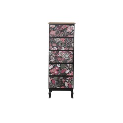 Caisson à Tiroirs DKD Home Decor Noir Rose Marron MDF (40 x 30,5 x 114,5 cm)