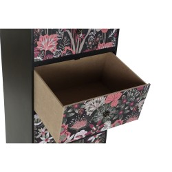 Caisson à Tiroirs DKD Home Decor Noir Rose Marron MDF (40 x 30,5 x 114,5 cm)