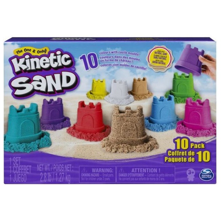 COFFRET PACKS DE SABLE 10 COULEURS 1,27 KG Kinetic Sand