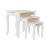 Jeu de 3 tables DKD Home Decor Blanc Naturel Bois Bois MDF 53 x 35 x 47 cm