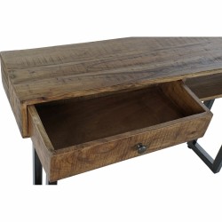 Console DKD Home Decor Marron Noir Métal Bois de manguier 118 x 30 x 76 cm