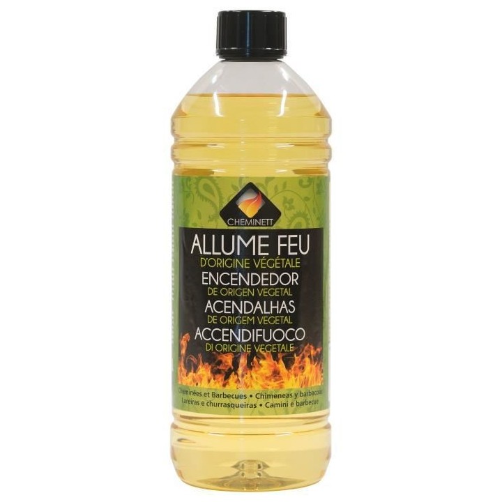 CHEMINETT Allume feu liquide 100% d'origine végétale - 1L