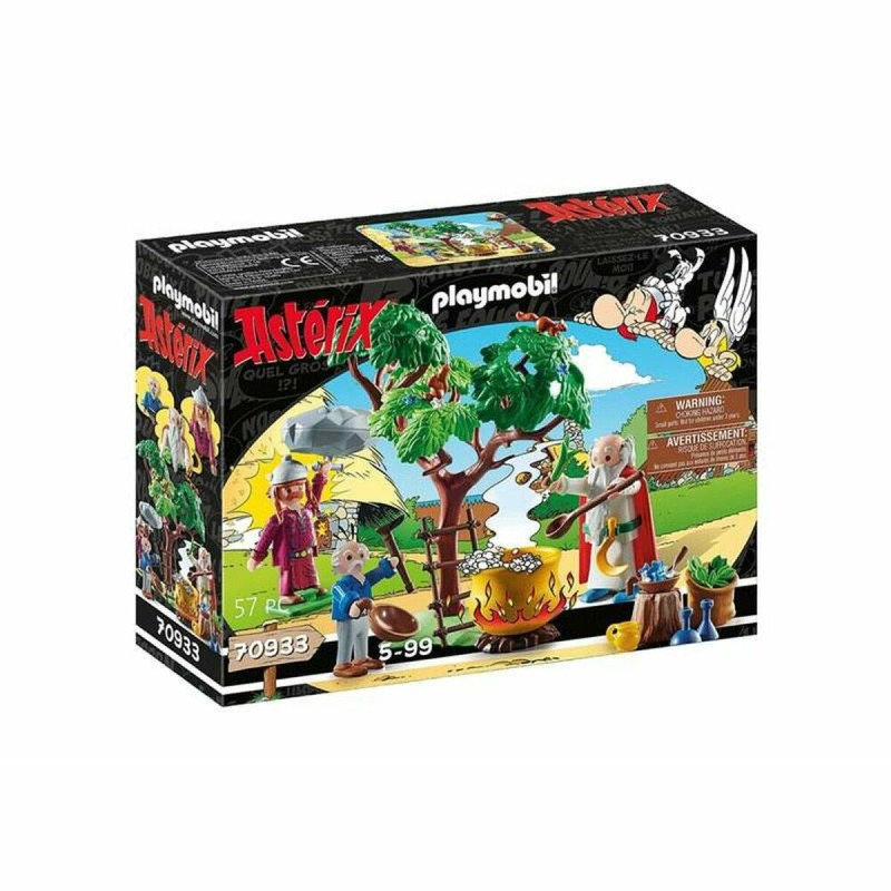 Playset Playmobil Getafix with the cauldron of Magic Potion Astérix 70933 57 Pièces