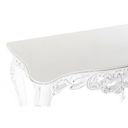 Table d'appoint DKD Home Decor Blanc Bois de manguier Shabby Chic (100 x 36 x 77 cm)