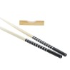 Set de sushi DKD Home Decor Bambou Grès Blanc Noir Blanc/Noir Oriental 30 x 21 x 3 cm (6 Pièces)