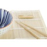 Set de sushi DKD Home Decor 14,5 x 14,5 x 31 cm Bleu Blanc Grès Oriental (16 Pièces)