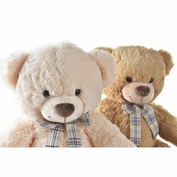 Ours en peluche DKD Home Decor Lien 45 x 40 x 51 cm Beige Marron Enfant Ours (2 Unités)