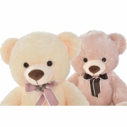 Ours en peluche DKD Home Decor Lien Beige Marron Enfant Ours 40 x 40 x 50 cm (2 Unités)