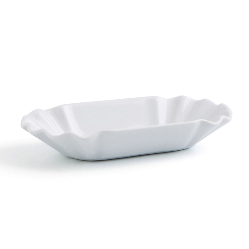 Plateau apéritif Quid Gastro Fun Céramique Blanc (20,5 x 11 x 3,5 cm) (Pack 12x)