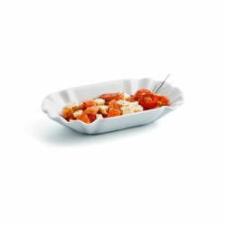 Plateau apéritif Quid Gastro Fun Céramique Blanc (20,5 x 11 x 3,5 cm) (Pack 12x)