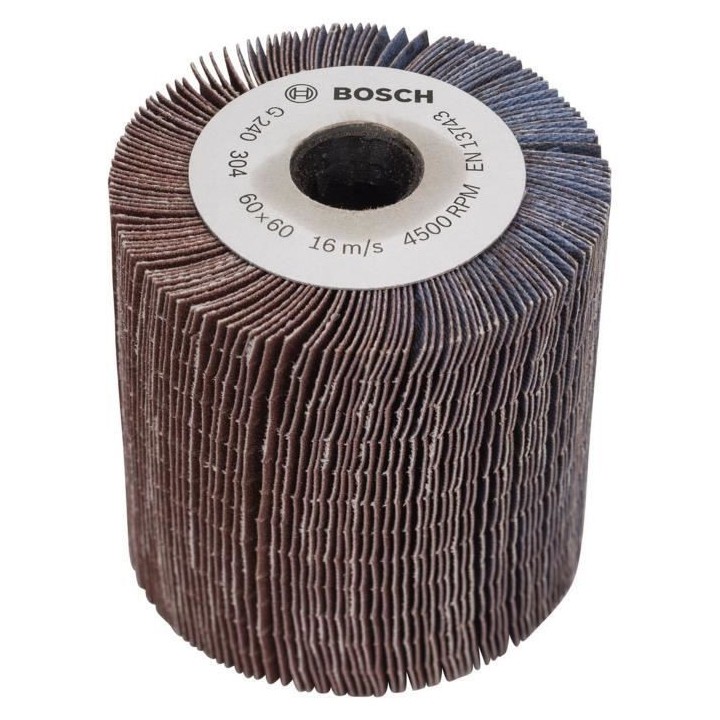 Rouleau lamelle Bosch - (Surface courbe, Grain 240, Accessoires pour P
