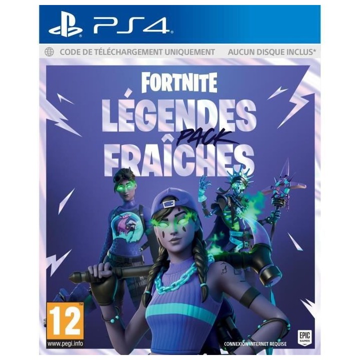 Fortnite Pack Legendes fraiches Jeu PS4 - code téléchargement