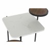 Table d'appoint DKD Home Decor Blanc Marron Noir Bois Métal Marbre 56,5 x 38 x 66 cm