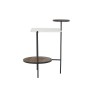 Table d'appoint DKD Home Decor Blanc Marron Noir Bois Métal Marbre 56,5 x 38 x 66 cm