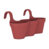 ARTEVASI Jardiniere Pot de fleurs pour balcon Capri Individ - 30,5 x 54 x H 28 cm - 11 L - Rouge foncé