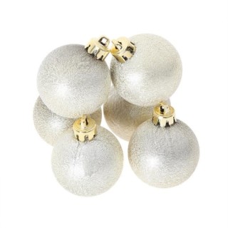 Set de 6 boules Chic 5 cm de coloris or