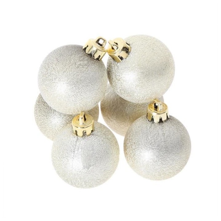 Set de 6 boules Chic 5 cm de coloris or