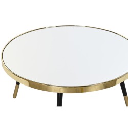 Table Basse DKD Home Decor Miroir Acier Glamour (82,5 x 82,5 x 40 cm)