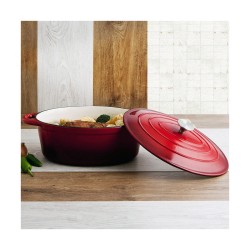 Casserole avec Couvercle Bidasoa Rouge Métal (4,3 L)