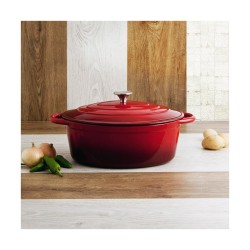 Casserole avec Couvercle Bidasoa Rouge Métal (4,3 L)