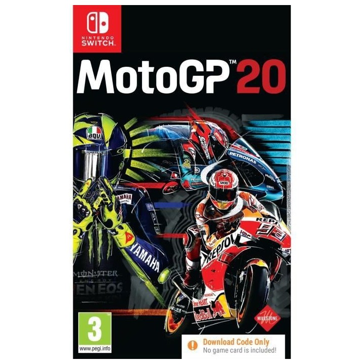 Moto GP 2020 Jeu Nintendo Switch (Code de téléchargement dans la bo