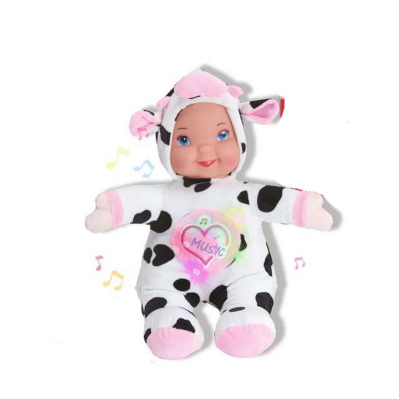 Bébé poupée Reig Vache 35 cm Peluche musicale