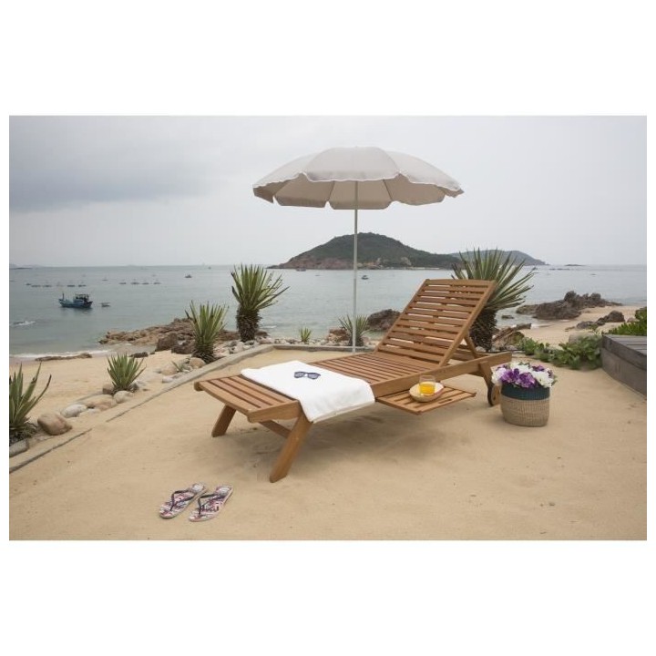 Parasol droit diametre 1,80 m - Structure acier en polyester anti-uv -