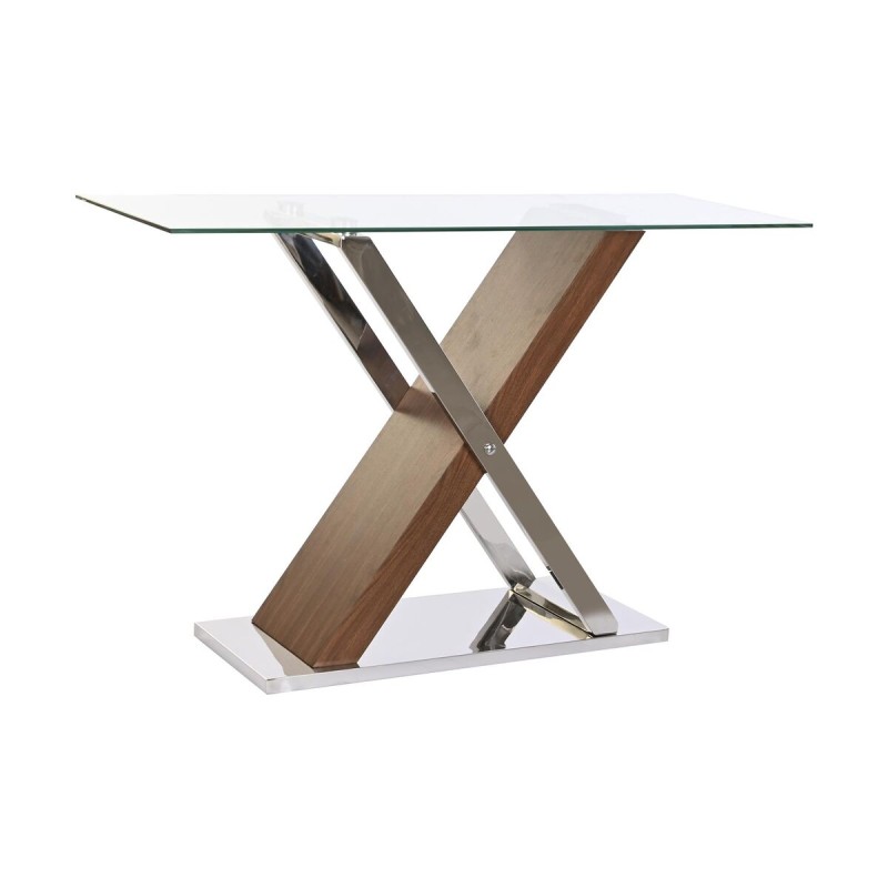 Table d'appoint DKD Home Decor Verre Acier (120 x 40 x 75 cm)