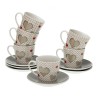 Lot de tasses avec soucoupes Versa Sweet Porcelaine (6 Pièces) (9 x 14 x 14 cm)