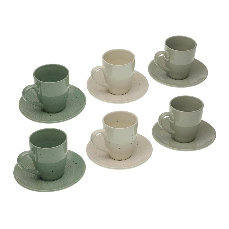 Lot de tasses avec soucoupes Versa Mara Céramique (8,6 x 6,4 x 9,2 cm) (6 Pièces)