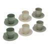 Lot de tasses avec soucoupes Versa Mara Céramique (8,6 x 6,4 x 9,2 cm) (6 Pièces)