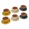 Lot de tasses avec soucoupes Versa Corin Céramique (5 x 5,2 x 5 cm) (6 Pièces)