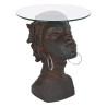 Table d'appoint DKD Home Decor Verre Noir Magnésium (42 x 24 x 48 cm)