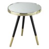 Table d'appoint DKD Home Decor Miroir Doré Acier (42,5 x 42,5 x 48 cm)