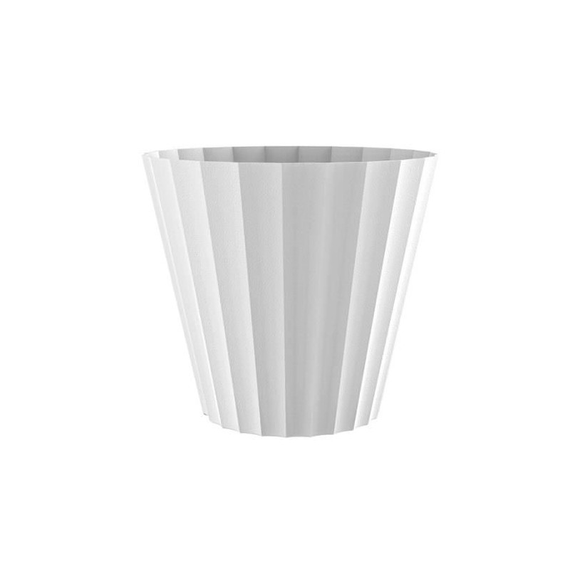 PLASTIKEN Pot Doric Maceta - Ø26 x 23 cm - Blanc