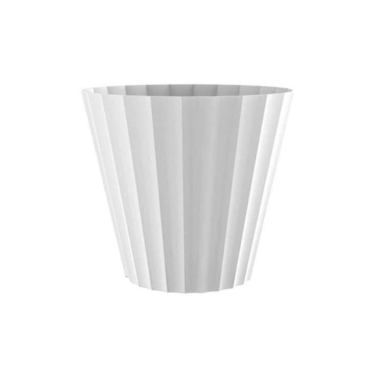 PLASTIKEN Pot Doric Maceta - Ø26 x 23 cm - Blanc