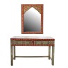 Console DKD Home Decor Multicouleur Bois de manguier Miroir 117 x 40 x 76 cm