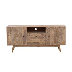 Meubles de télévision DKD Home Decor Multicouleur Naturel Bois de manguier 155 x 40 x 70 cm