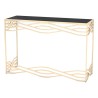 Console DKD Home Decor Verre Noir Doré Métal (120 x 40 x 80 cm)