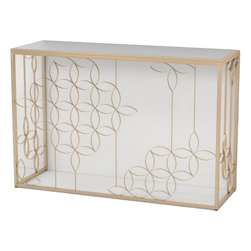 Console DKD Home Decor Miroir Doré Métal (120 x 40 x 80 cm)