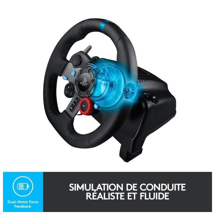 LOGITECH G29 Driving Force Volant de Course - Compatible PS5 - PS4 et