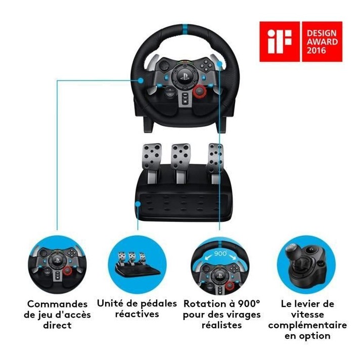 LOGITECH G29 Driving Force Volant de Course - Compatible PS5 - PS4 et
