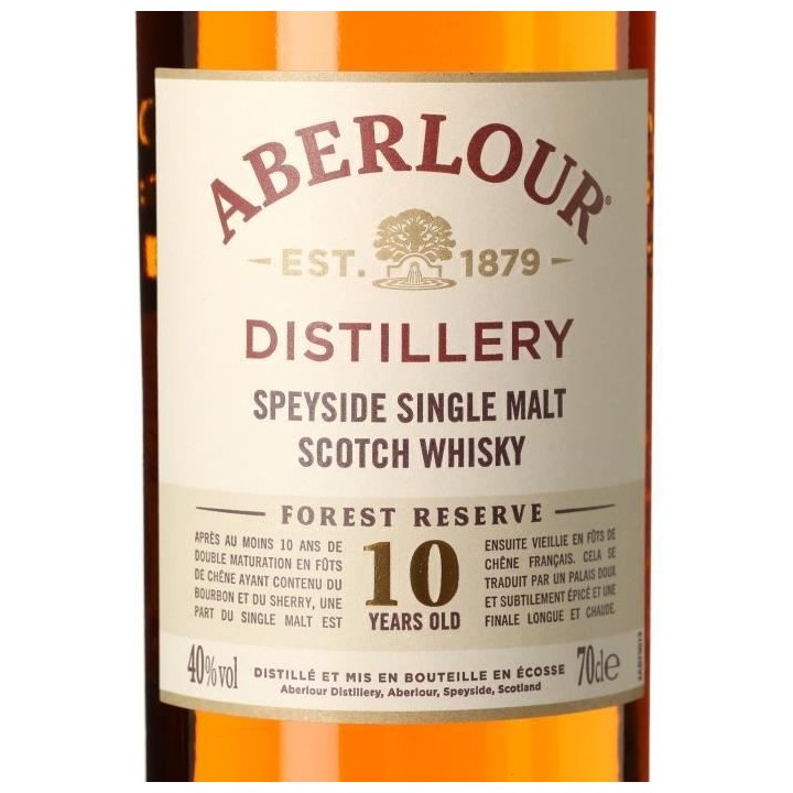 Whisky Aberlour 10 ans Forest Reserve - Speyside Single malt Scotch wh