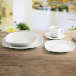 Assiette plate Quid Novo Vinci Blanc Céramique Ø 26,6 cm 26,6 cm (6 Unités) (Pack 6x)