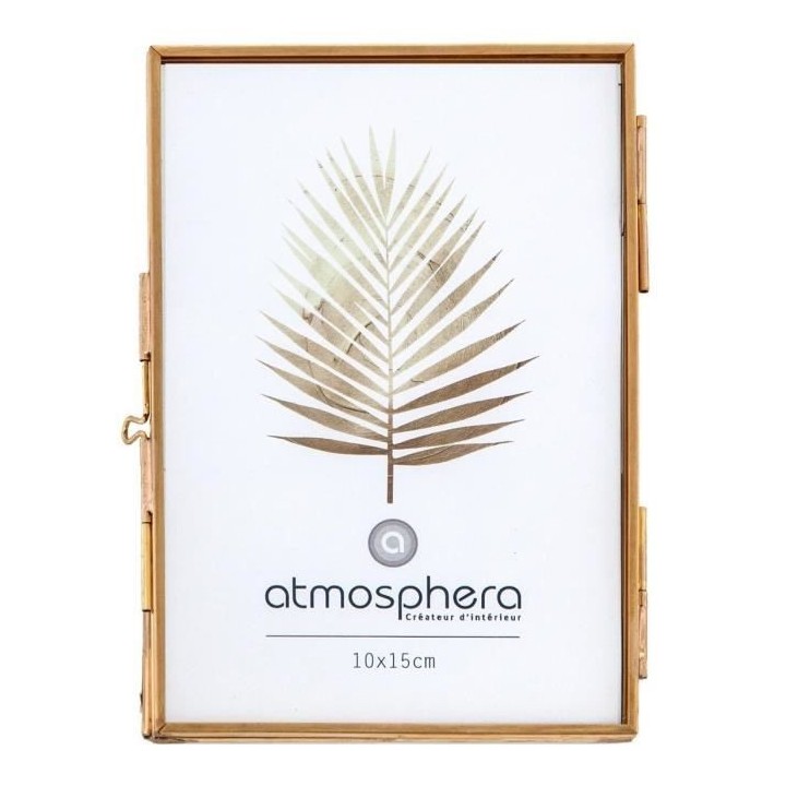 Cadre photo en métal - 10 x 15 cm - Doré