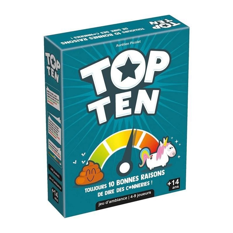 Cocktail Games | Top Ten | Jeu de société | a partir de 14 ans | 4 a 9 joueurs | 30 minutes